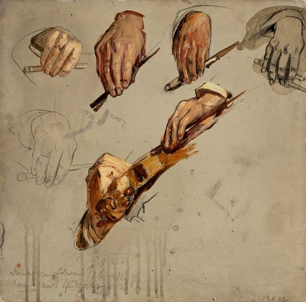 Musikerhände des Bratschisten Alfred Spitzner, Studie zum Petri-Quartett